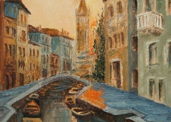 Alba a Venezia, Olio su tela, 50 x 40 cm