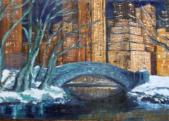 Da Central Park, Olio su tela, 60 x 30 cm