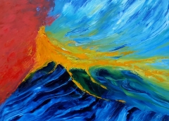 Collision, cm 60x70 - 2019