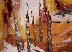 Bosco Autunnale, Olio su tela, 20x20 cm - 2018