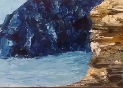 Discesa Mare, Olio su tela, 20x60 cm - 2015