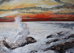L'onda, Olio su tela, 50 x 60 cm