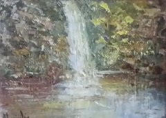 Sorgente, Olio su tela, 20 x 18 cm