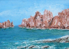 Isola Rossa, Olio su tela, 20 x 50 cm