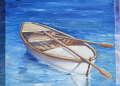 Sola, Olio su tela, 44 x 44 cm