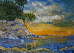 Costa Ligure, Olio su tela, 40x50 cm