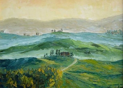 Campagna Toscana, Olio su tela, 24 x 30 cm
