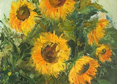 Girasoli, Olio su tela, 60 x 50 cm