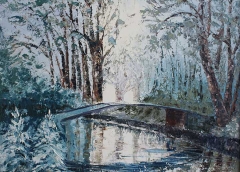 Il silenzio del bosco, Olio su tela, 50 x 60 cm
