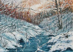 La neve del bosco, Olio su tela, 60 x 50 cm