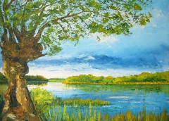 Oltre la sponda, Olio su tela, 50 x 60 cm