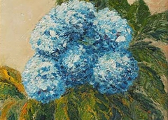 Ortensie, Olio su tela, 40 x 30 cm