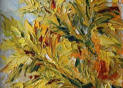 Schizzate floreali, Olio su tela, 18 x 24 cm