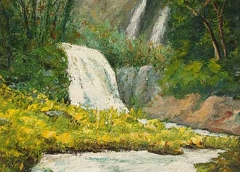 Suoni del bosco, Olio su tela, 58 x 48 cm
