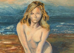 Nudo Elisa, Olio su tela, 70 x 50 cm