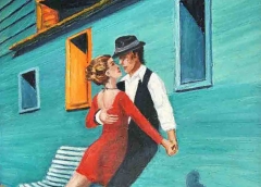 Tango a Buenos Ayres, Olio su tela, 50 x 40 cm